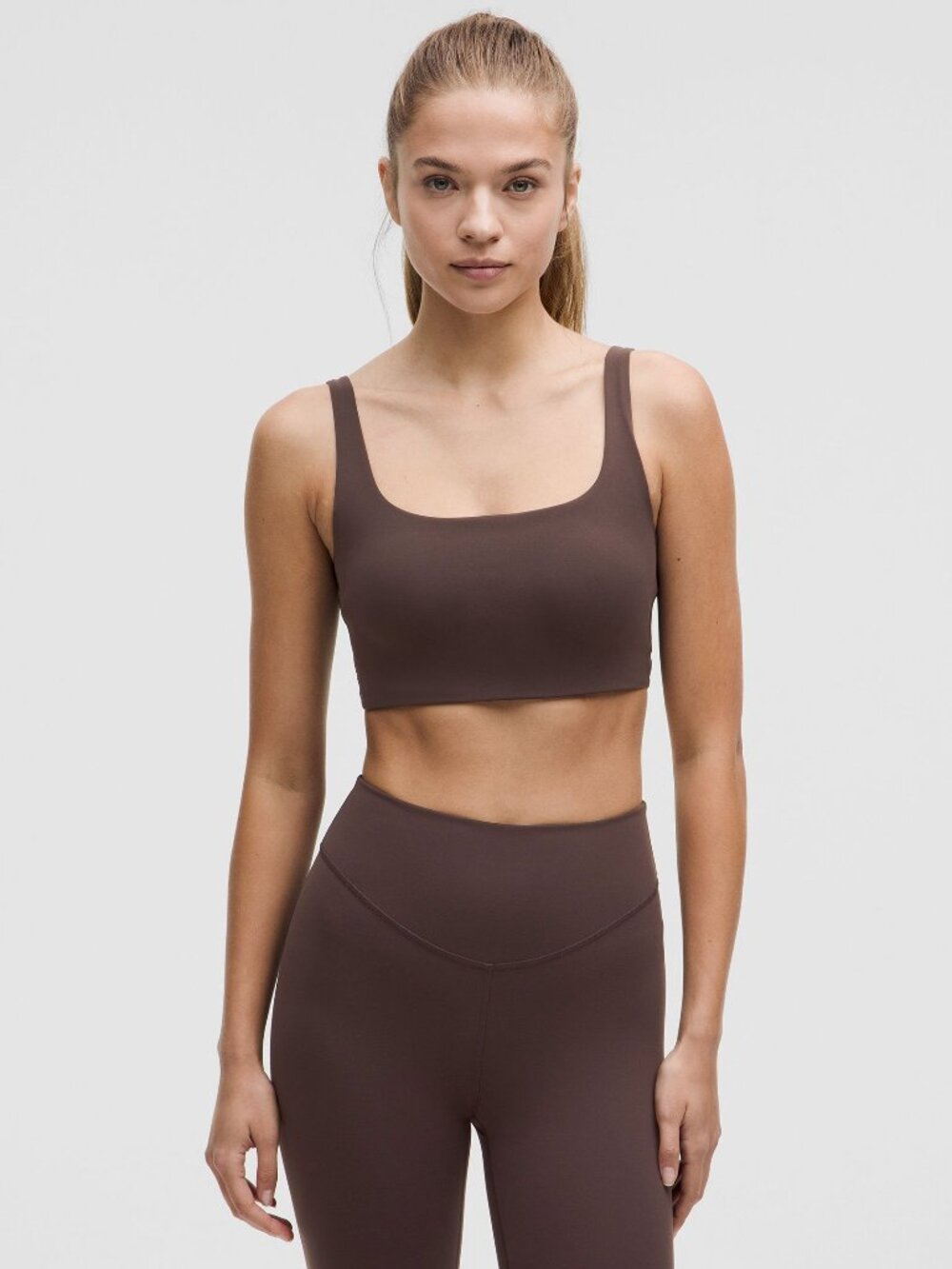 Lululemon Bend This Scoop and Square sports yoga Bra expresso XXS XS brown